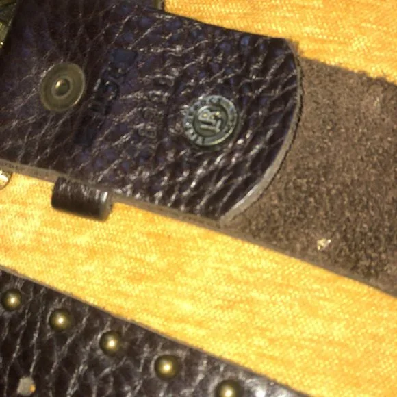 LEATHEROCK Soft Leather Rhinestone Belt - Picture 6 of 7